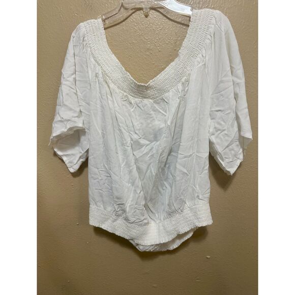 New York & Comp XXL Embroidered Floral Peasant Top Off‎ Shoulder Bohemian Blouse - Picture 3 of 5